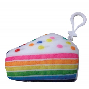 Squishems Clip- Rainbow Cake